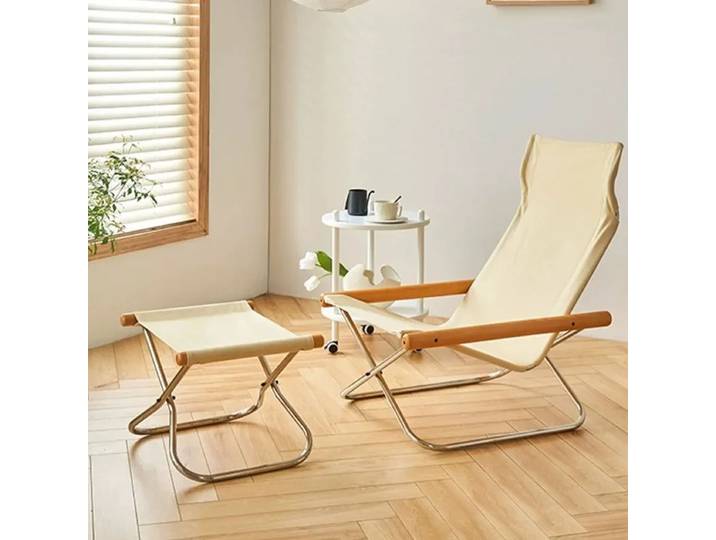 Japonais Simple toile canapé Chaise Longue japonais balcon ménage paresseux loisirs de plein air Chaise de plage Chaise pliante