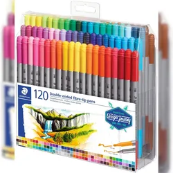 STAEDTLER Doppelfasermaler Twin-tip pen VE=2x120 Farben