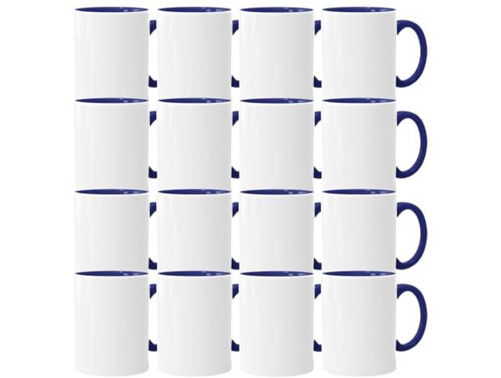Sublimationstassen ohne Druck AAA Grade Einzeln oder im Set Fototasse für Sublimationsdruck Leere Tassen für Hitzepressen-Thermo-Sublimation (72 Stück, Blau)