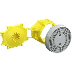 KAISER 1248-03 Betonbau, B1 Universal-Wandauslass, 2-teilig, Auslassöffnung Ø 45 mm, Tiefe 67 mm, mit Prefix ® Flügel-Aufnahm 124803  - 180 Stück