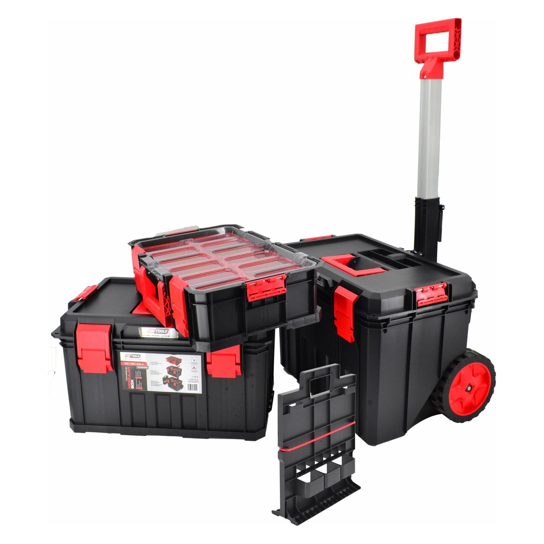 AW Tools AWTOOLS MODULARER WERKZEUGKASTEN MODULARER WERKZEUGKASTEN Rinkinys 4in1 530x355x825mm (4 Teile) (AW30542BL)