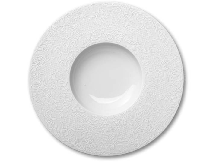 DEGRENNE Teller tief Collection L Couture Blanc weiss Porzellan D 30 cm 3 Stk