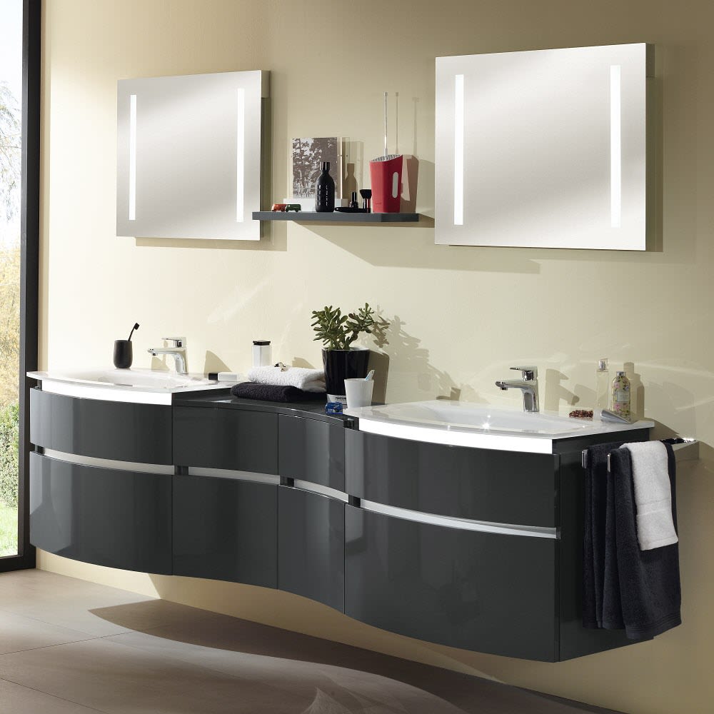 Sanipa Reflection Badspiegel LUCY 60 cm mit warmweißer LED-Beleuchtung