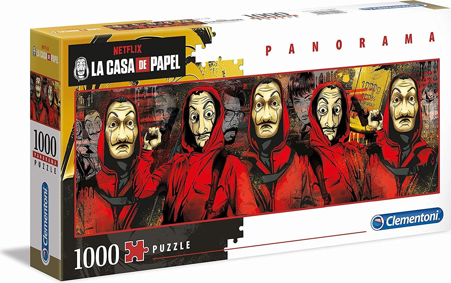 Clementoni 39545 Netflix La Casa de Papel 1000-delen puzzel - Panorama puzzel