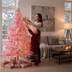 Gravidus Künstlicher Weihnachtsbaum 180 cm pink mit Metallständer 600 Zweigen