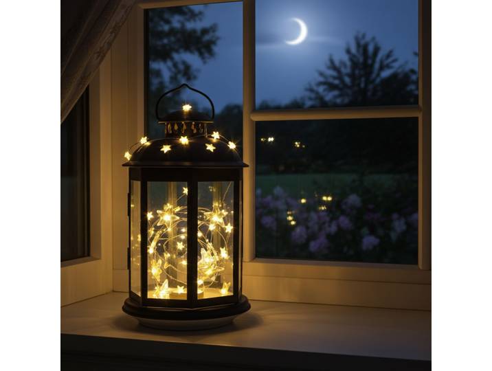 Sternen-Lichterkette mit 40 LEDs, Batteriebetrieb, IP20, 4,2 m