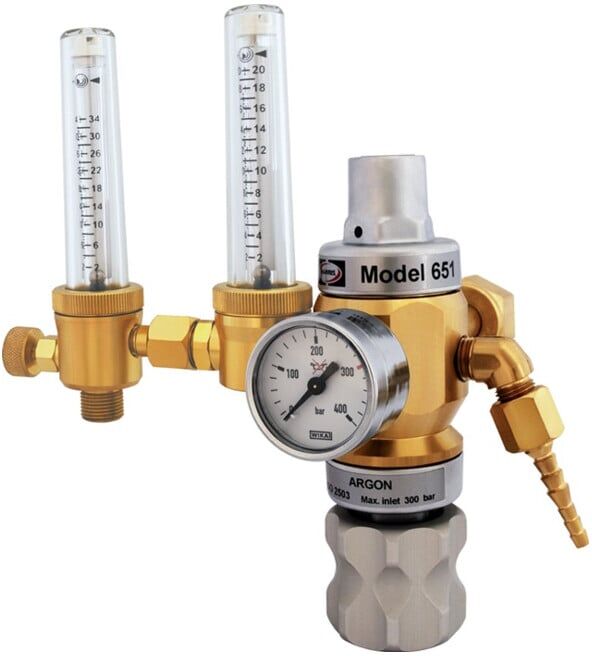 Régulateur de pression haute performance 651-30FLAR-TWIN Argon-Mix 200 bar W21,8 ; HARRIS (651-30FLAR-TWIN)