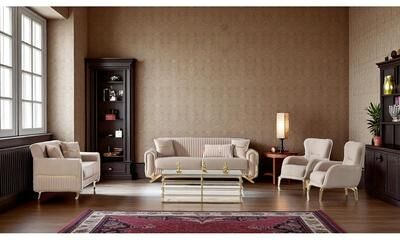 Furnia Ravilo 4 Pieces Living Room Sets 1 Sofa 1 Love seat 1 Chair