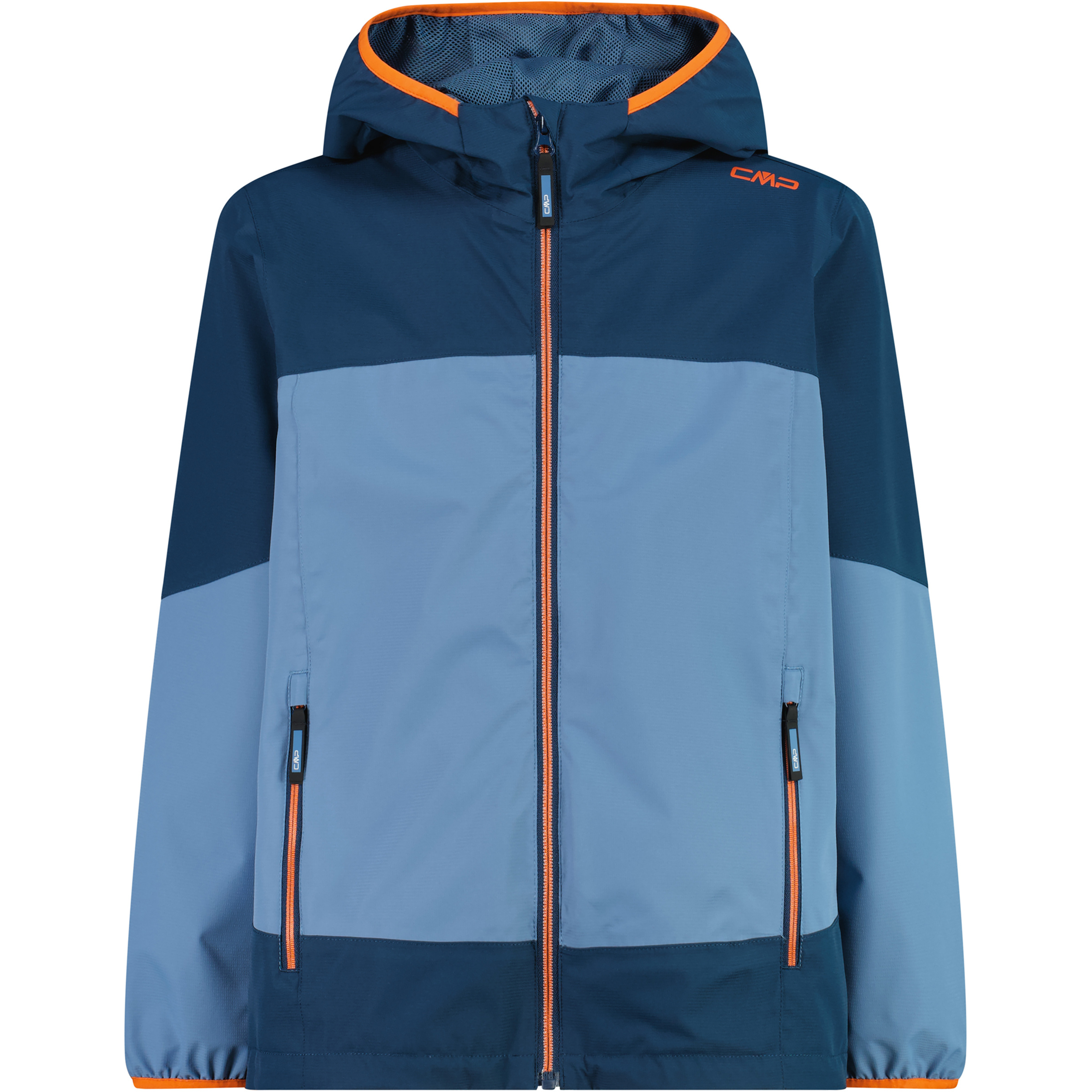 CMP Kinder Regenjacke blau Größe 128 Trekking Winddicht Wasserabweisend