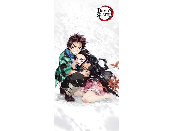 Demon Slayer strandlaken Tanjiro en Nezuko 70 x 140 cm - katoen