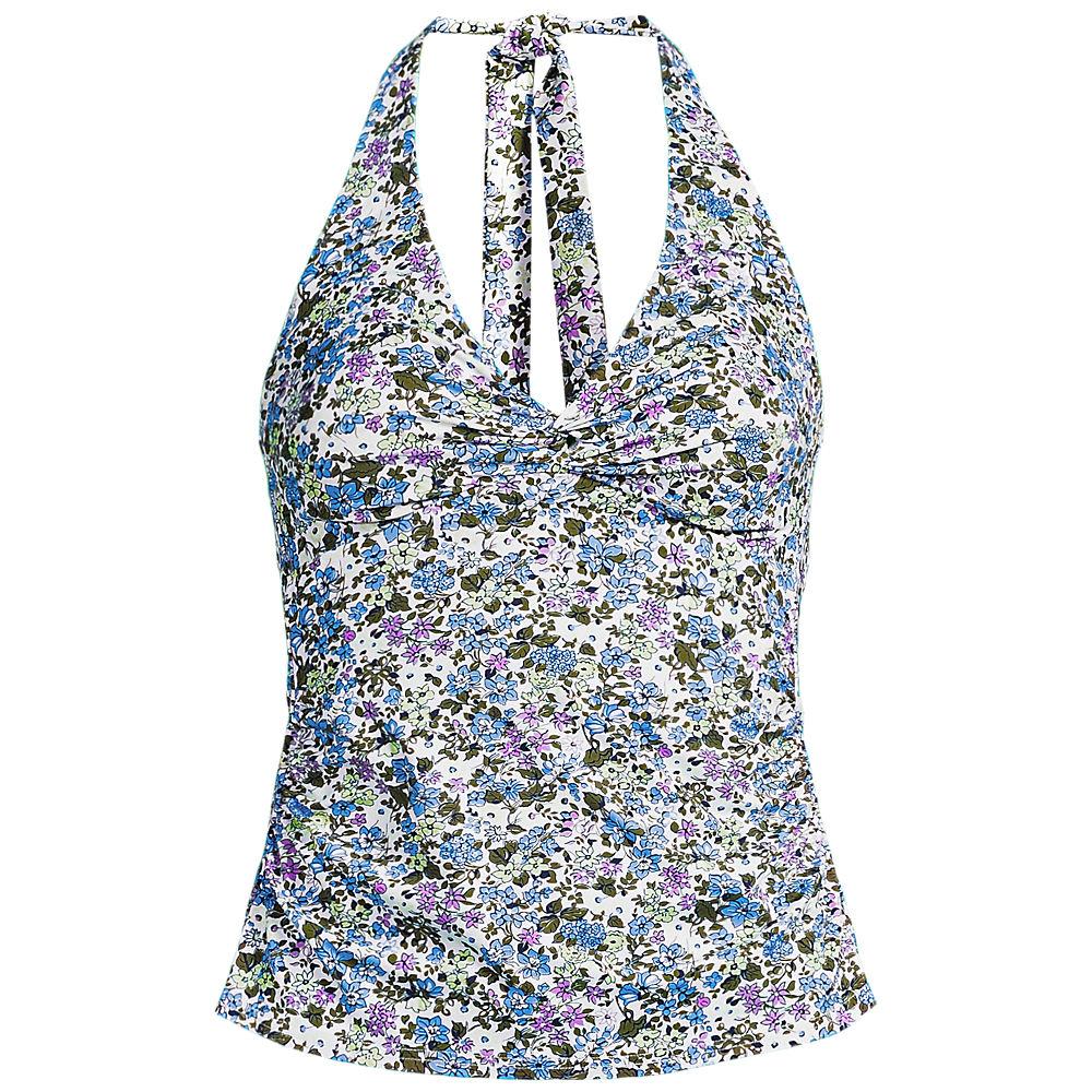 Neckholder-Tankinitop für Damen, Damen, size: regular, Weiß, Nylon-Mischung, by Lands' End