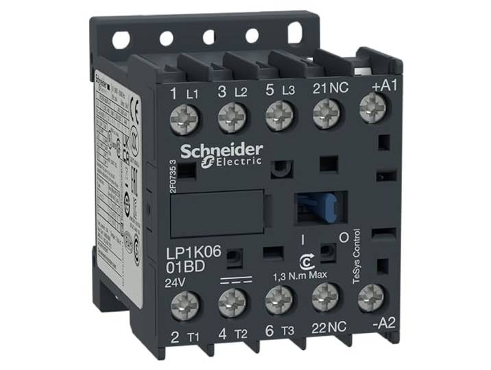 Schneider Electric TeSys LP1K stroomonderbreker, 3-polig, LP1K0901BD