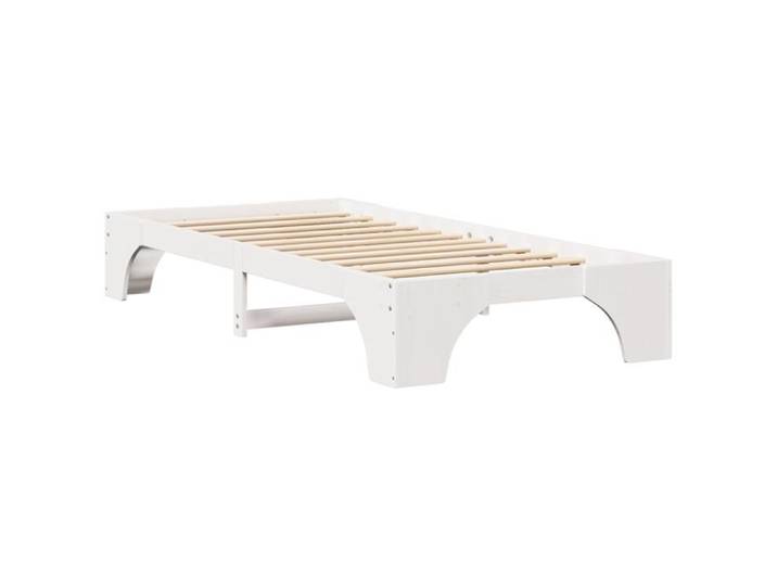 PROMOTION Lit 1 personnes - Cadre de lit Blanc Bois 90 x 190 cm Minimaliste Cadre de lit 38551 - BestMeuble