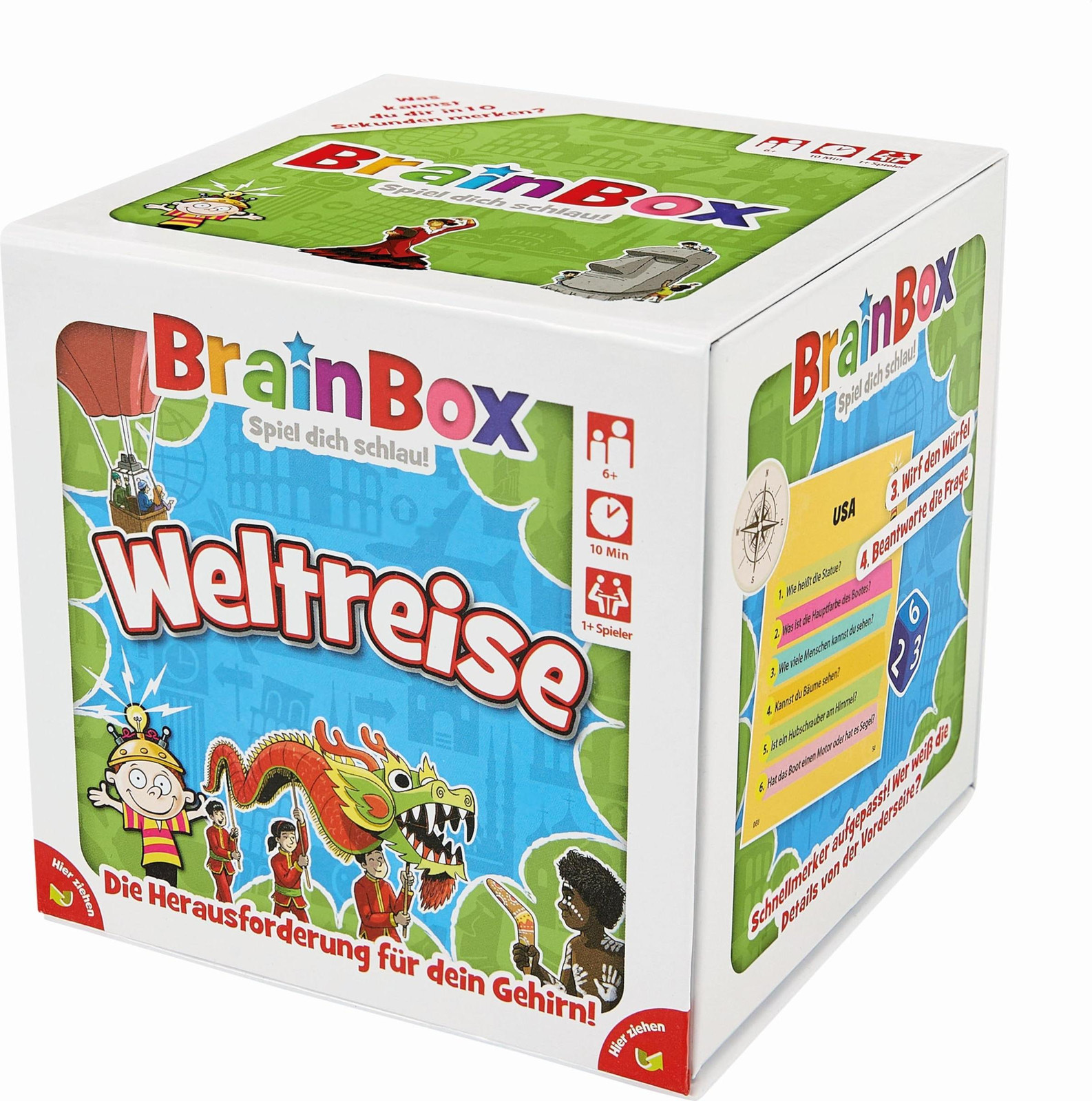 BrainBox Wereldreis educatief kaartspel voor kinderen vanaf 6 jaar