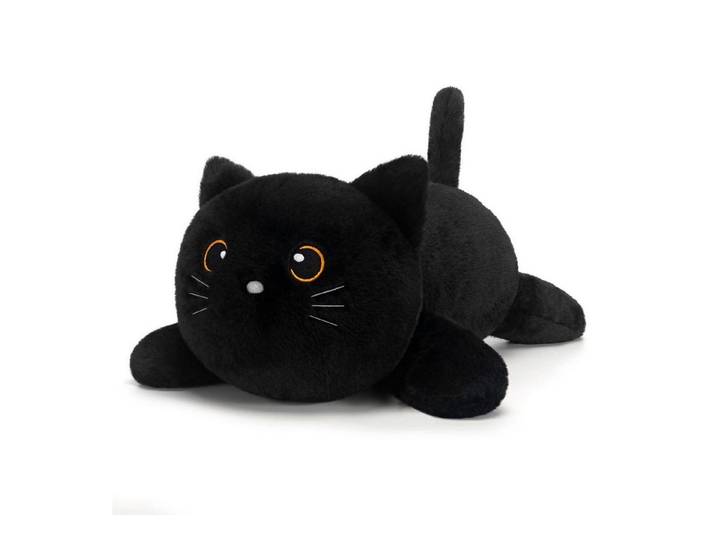 LuxusKollektion Kuscheltier Plüschtier gewichtetes Kuscheltierkissen Katze 35 cm Black Cat 35CM (1-St)
