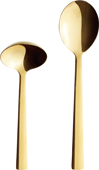 Aida Raw Serveringssæt 2 Dele (Sauce- Og Kartoffelske) - Guld