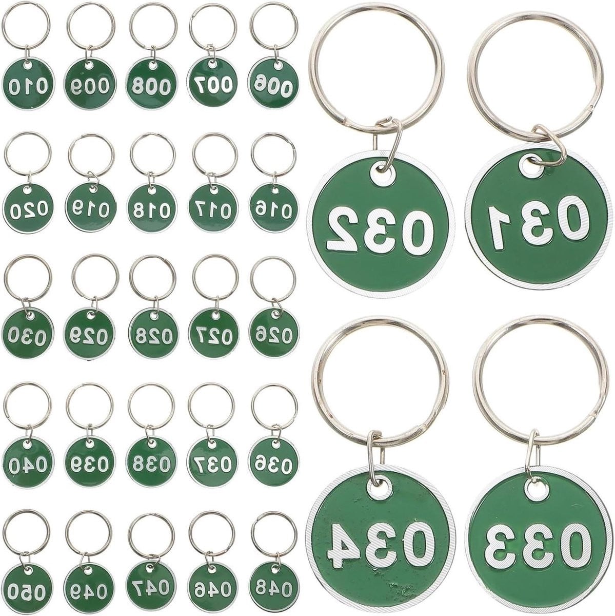 Metalen Nummerlabels ID Sleutellabels 101-200 Metaal