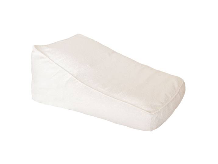 Pouf lounge bouclette blanc crème