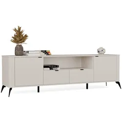 TV-Schrank CORDOBA 2D2S Kaschmir Beige 2 Schubladen fürs Wohnzimmer