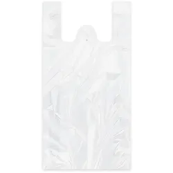 Hemdchen-Tragetasche (HDPE) extra-stark weiß 30+20 x 60cm `15kg`