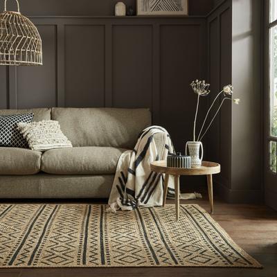 Teppich FLAIR RUGS "Luis", beige, B:200cm H:5mm L:290cm, Jute, Teppiche, Teppich