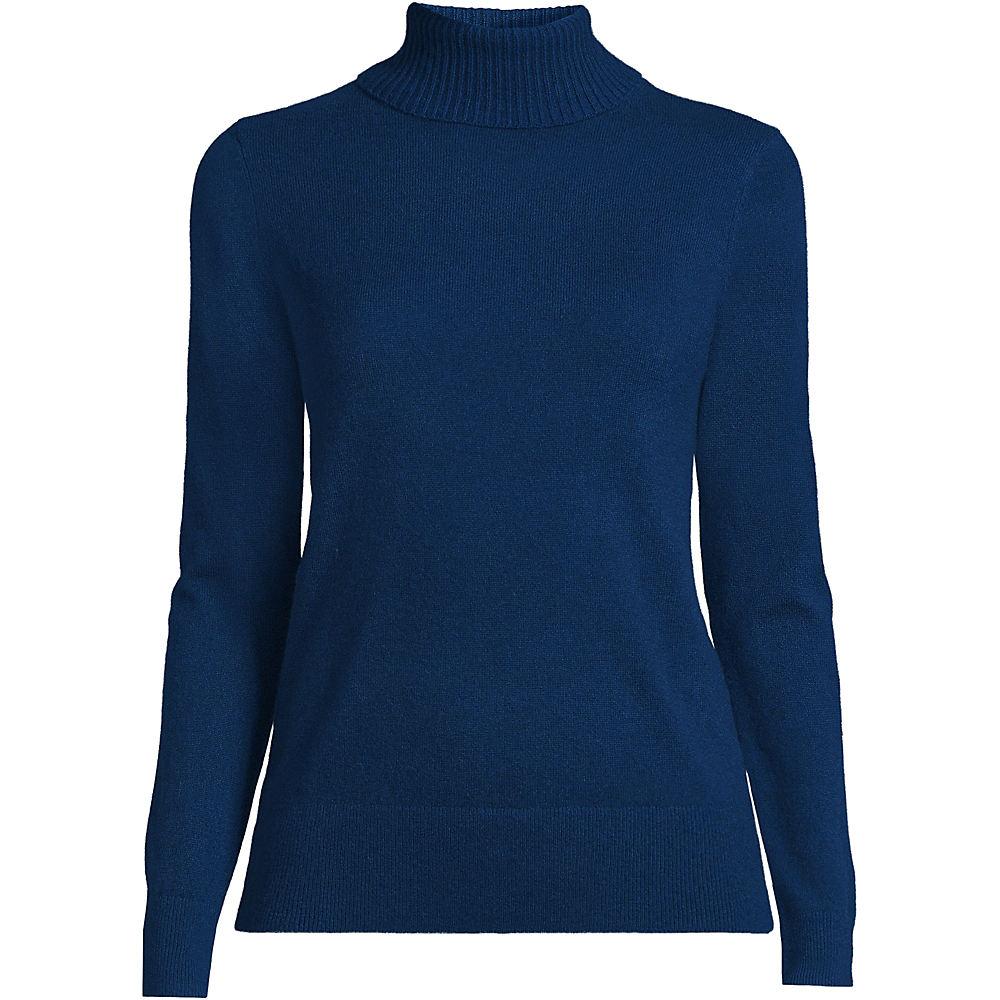 Rollkragen-Pullover aus Kaschmir in Plus-Größe, Damen, size: plus, Blau, Kaschmir, by Lands' End