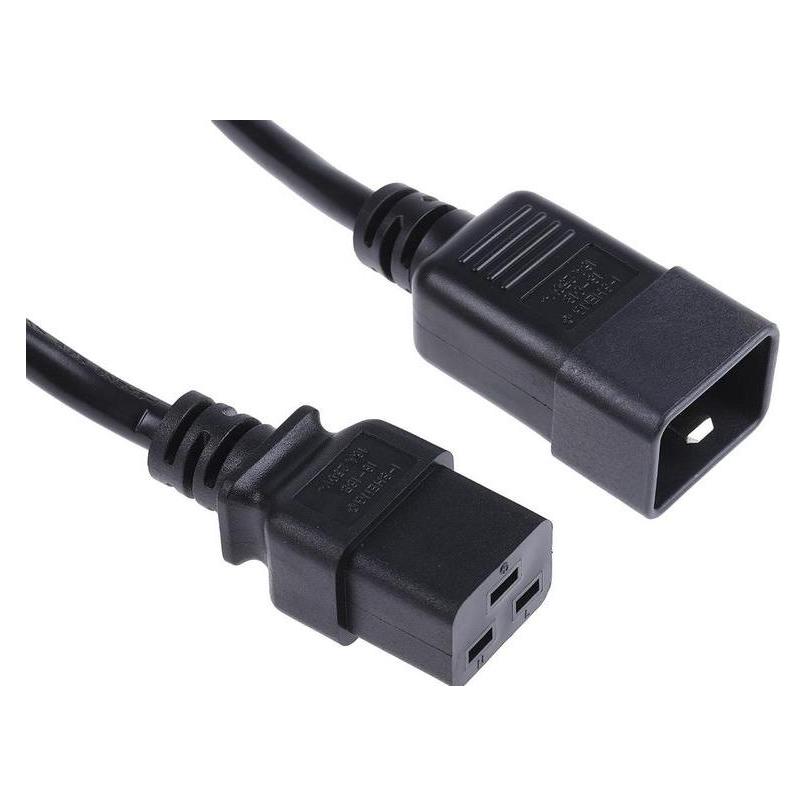 RS PRO Netzkabel Schwarz 5m, IEC C19 / IEC C20, 2 (5 m) (1373361)