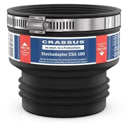 Crassus Steckadapter CSA 100 (100-116mm auf 100-105mm), bis 0,5 bar