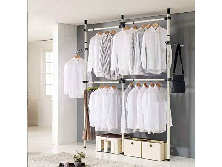 SOULONG Teleskop-Kleiderbügel, Kleiderständer, Garderobenregale mit ABS-Material, passend für jeden Raum oder Schrank, ohne Kratzer, Tragkraft: 60 kg