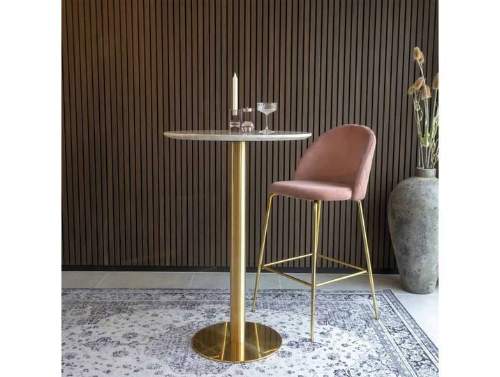 Table de bar ronde aspect marbre ø70 cm TORANO