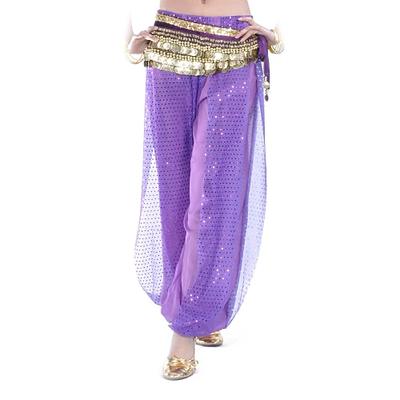 Bauchtanz Hosen Pailetten Damen Ausbildung Normal Chiffon