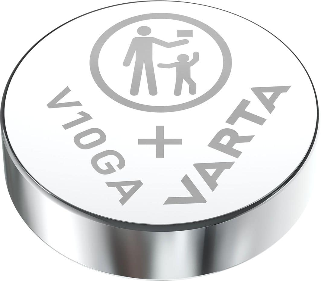 Varta Batterien V10GA/LR54 Knopfzelle, 1 Stück, Alkaline Special, 1,5V, kindersichere Verpackung, für Spielsachen, Taschenrechner, Messgeräte 04274 101 401
