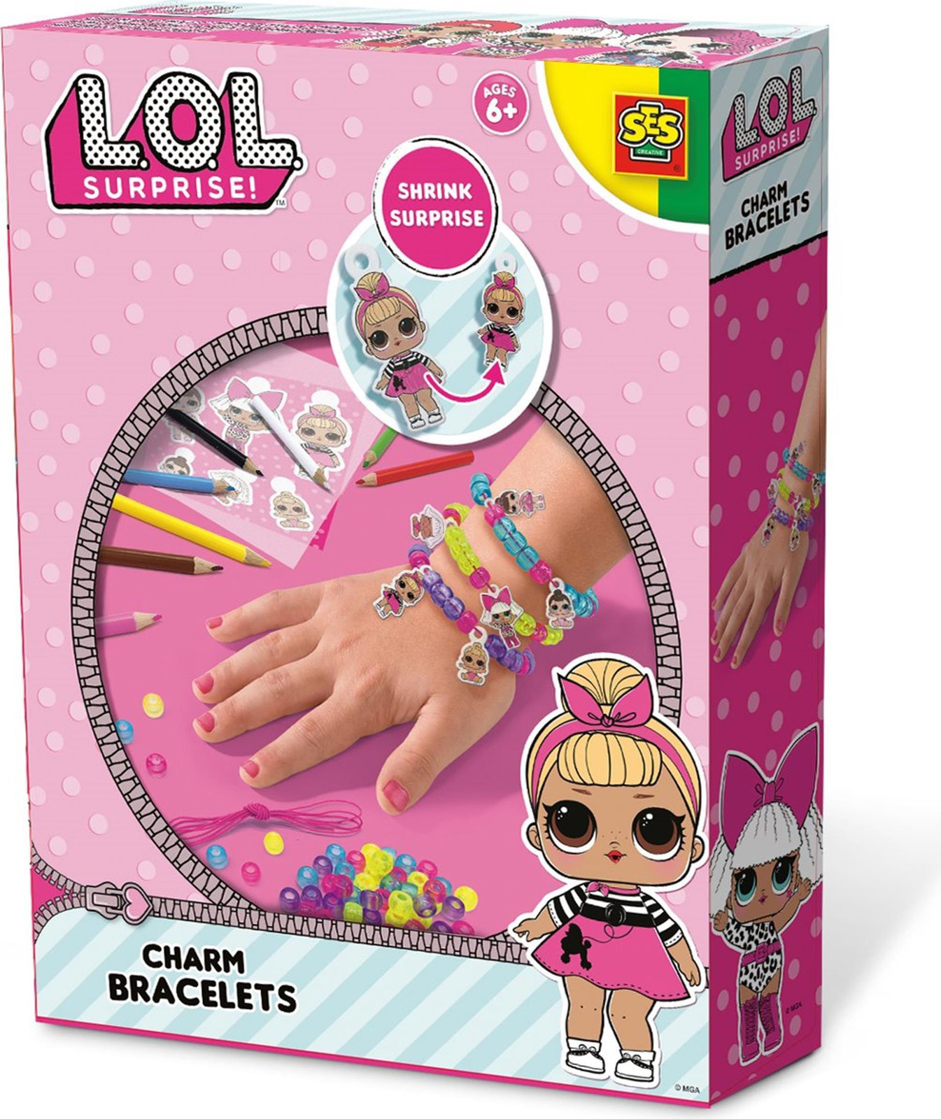 SES Creative L.O.L. 14196 Set om armbanden te maken voor kinderen, Meerkleurig