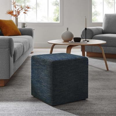 Modway "Callum 17""/28"" Square Woven Heathered Fabric Upholstered Ottoman"
