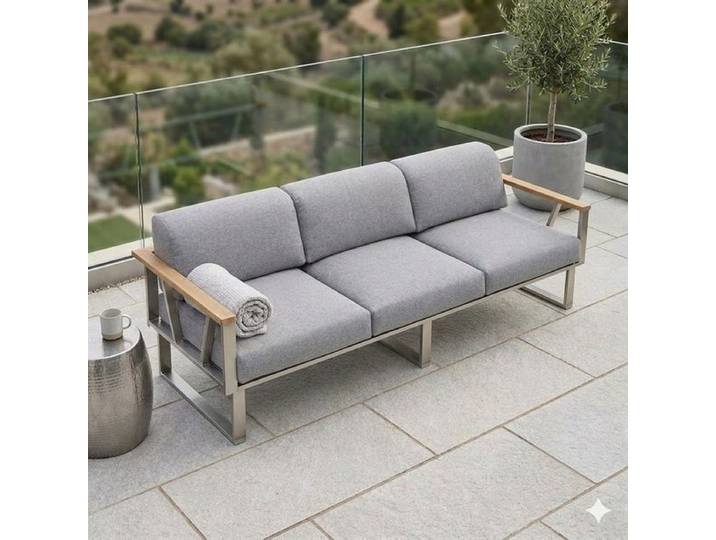 Zebra Belvedere Gartenloungesofa Edelstahl/Olefin