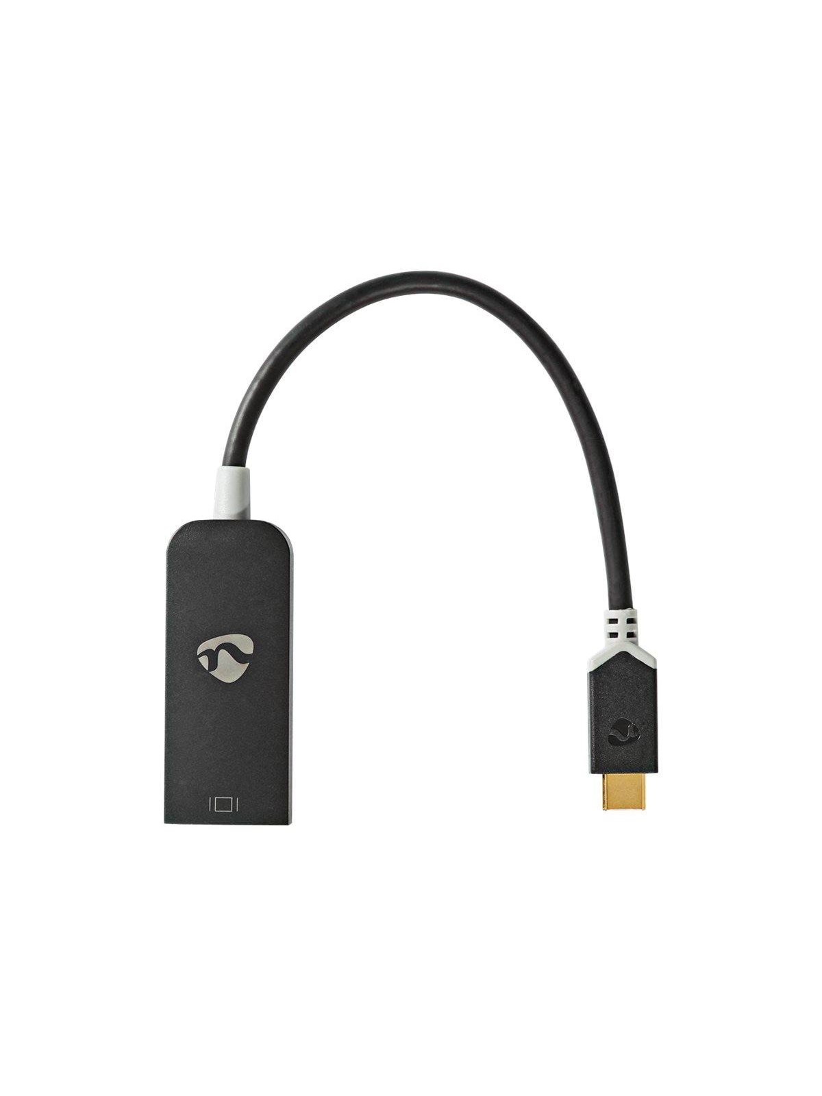 Nedis USB-C 3.1 Adapter Cable - USB / DisplayPort adapter - 24 pin USB-C to DisplayPort - 20 cm