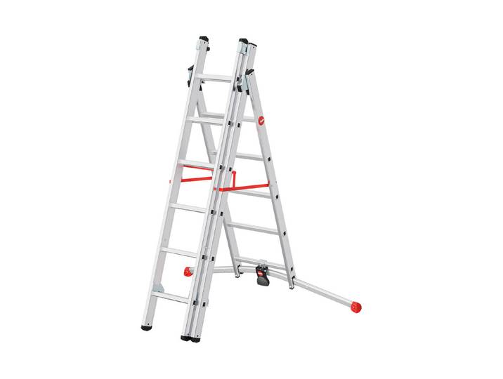 Hailo Mehrzweckleiter S100 ProfiLOT 2x6 + 1x5 Sprossen