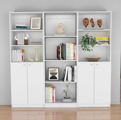 ZWYO HOSIMU "71.1""H 3-Piece Living Room Set with 3 Bookcases in Manufactured Wood, Open Concealed Storage, Flexible Arrangement Space-Saving"
