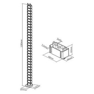 Wp Organizer-Kabel-Organizer, verstellbare Kabelabdeckung, weiss, 1,3 m, Powerton (WPECM1W)