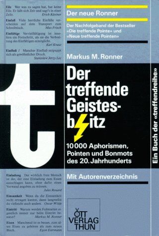 Ronner, Markus M. - Der treffende Geistesblitz - Preis vom 01.10.2026 17:08:56 h