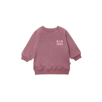 Sweatshirt LILIPUT "Bonjour", Jungen, Gr. 62/68, rosa, 80% Baumwolle, 20% Polyester, bedruckt, normal, Rundhals, Sweatshirts Sweatshirt, mit niedlichem Bonjour-Print