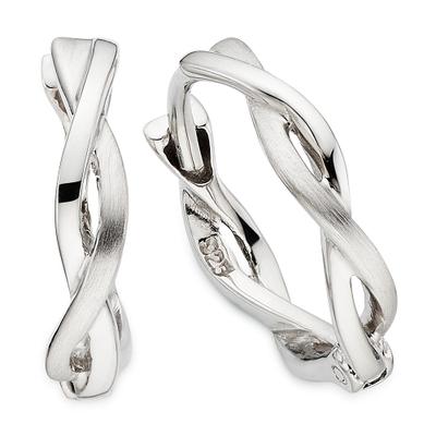 Paar Creolen BRUNO BANANI "Schmuck Geschenk Silbercreolen", silber (silberfarben), Ohrringe, Damen, 15mm, Silber 925 (Sterlingsilber)