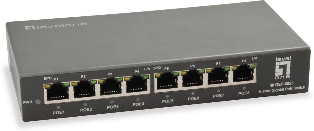 Switch 8 Puertos 10/100/1000Mbps GEP-0823 - LEVELONE