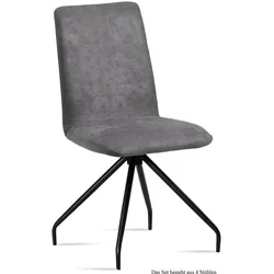 ESSZIMMERSTUHL (4er-Set) Desiri 47x92x60 Schwarz/Grau