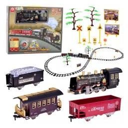 Lean Toys Ferngesteuerte Zuglokomotive RC Lichter Geräusche Rauch 22 Stück. (65704102)