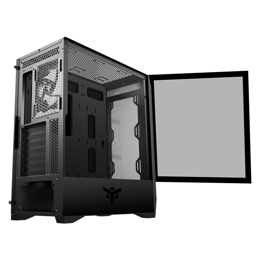 Itek Boitier Moyen Tour ATX compatible Vertibra Y210 RGB avec panneau vitré (Noir) (ATX, mATX, Mini-ITX) (ITGCAVY210)
