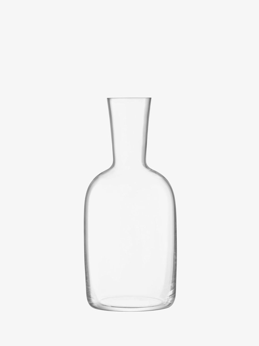 Handgemaakte mondgeblazen glazen waterkaraf van 1,1 l