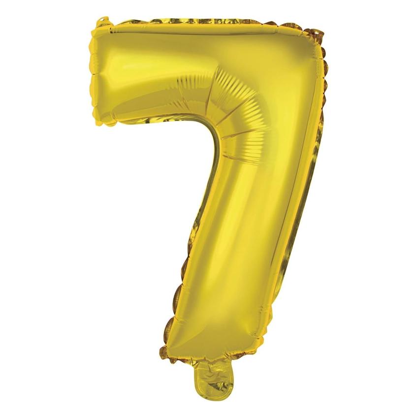 Amscan Folienballon Mini Zahl 7 gold (5x) (9909685)