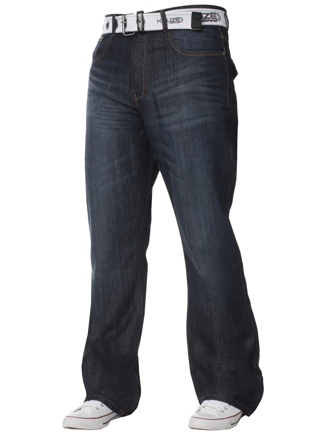 Kruze Heren Bootcut Denim Jeans