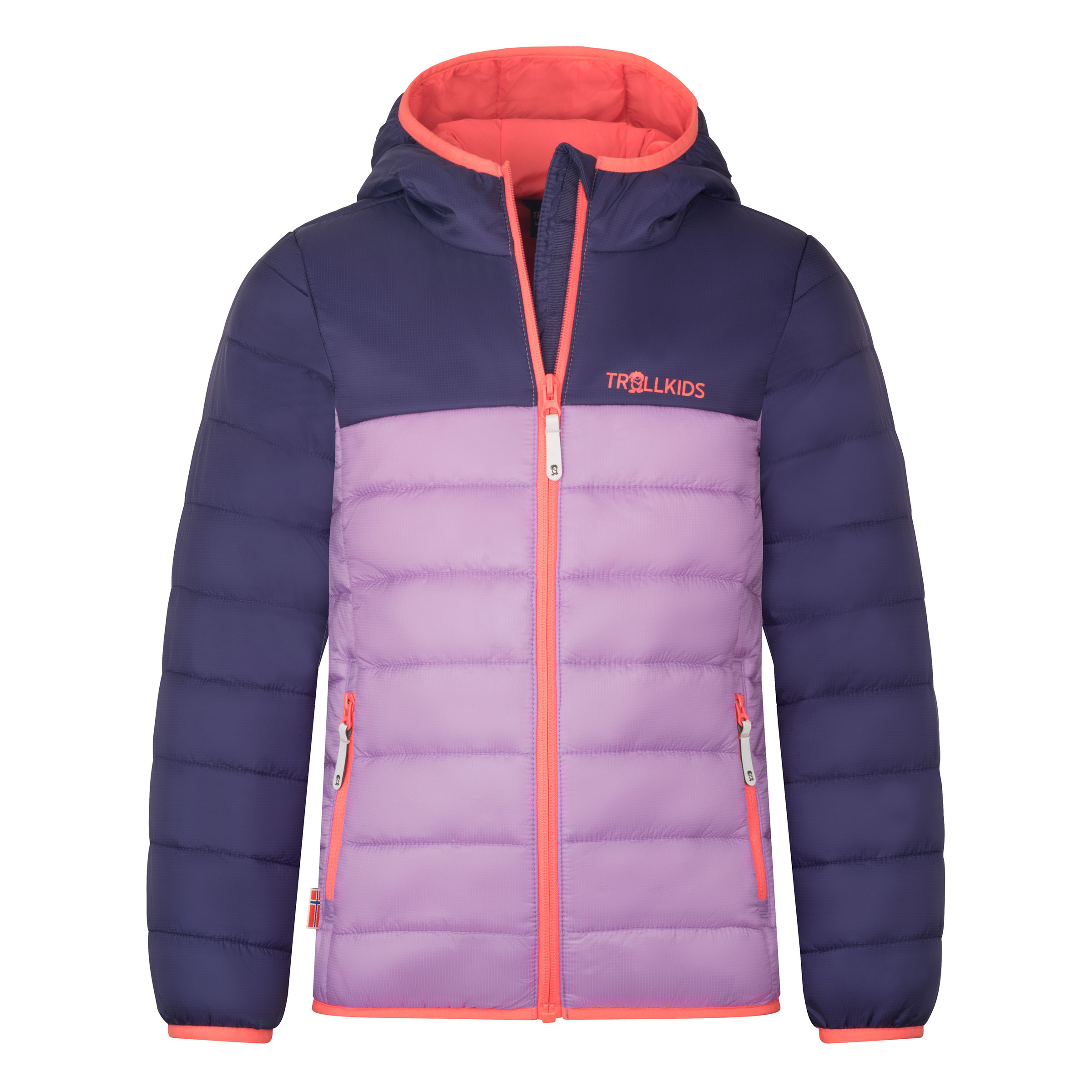 Trollkids Eikefjord Kinder Isolationsjacke lila Größe 152 Trekking Klein verpackbar